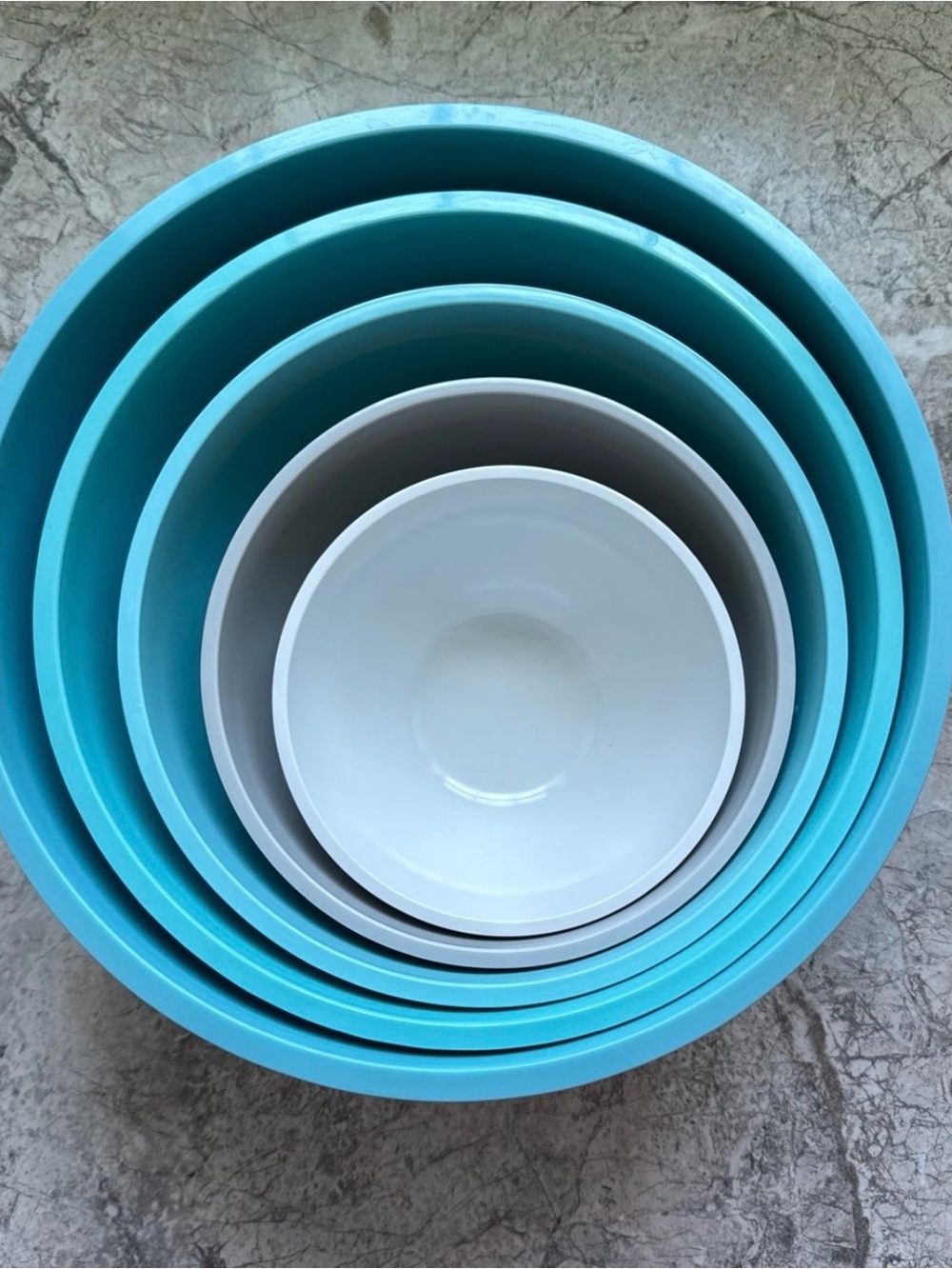 Zak! Designs blue grey and white nesting bowl set